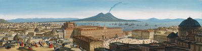 Piazza del Plebscito和维苏威火山 作者 利奥波多·卡尔维